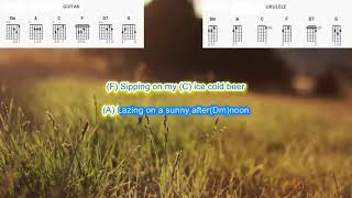 Sunny Afternoon by The Kinks play along with scrolling guitar chords and lyrics screenshot 2