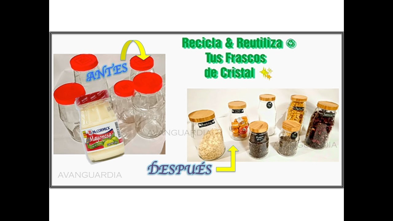 IDEAS PARA RECICLAR BOTES O FRASCOS DE VIDRIO  || DECORACIÓN COCINA || AVanguardia