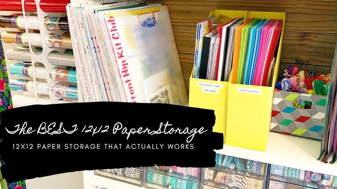 DIY $6 scrapbooks paper storage using items from the Dollar tree