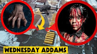 Drone Catches Cursed Wednesday Addams  The Thing In Real Life At Abandoned School Yard  Must Watch