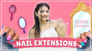 Nail Extension in Just Rs 50 at Home | Khushi Choudhary