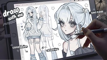 draw with me ⋆୨୧˚ an art commission .ᐟ🫧 ˚✧ ˖  [ procreate, real time process, ipad asmr  ]