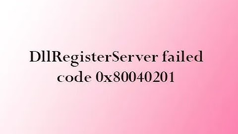 DllRegisterServer failed error code 0x80040201 schmmgmt dll