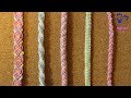 お子さんと一緒にどうぞ♪100均の刺繍糸でミサンガ作り！可愛い5つの編み方を紹介します。How to make 5 types of friendship bracelets
