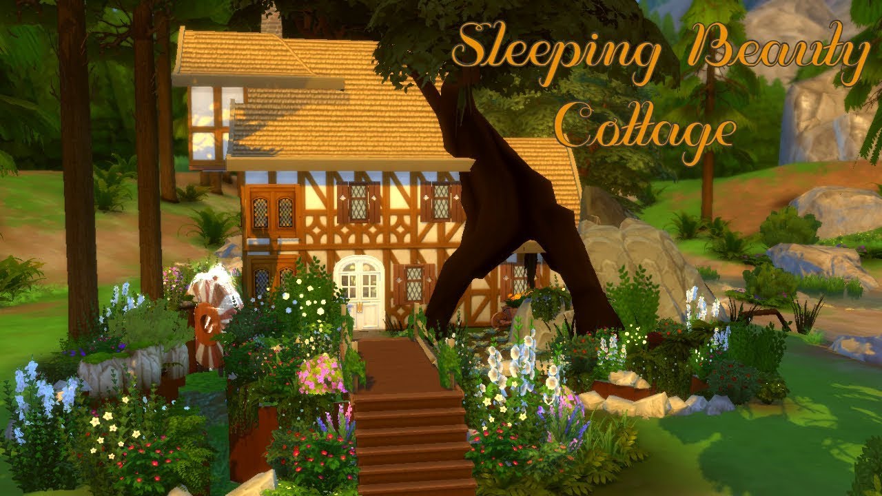 Sleeping Beauty Cottage The Sims 4 Speed Build Youtube