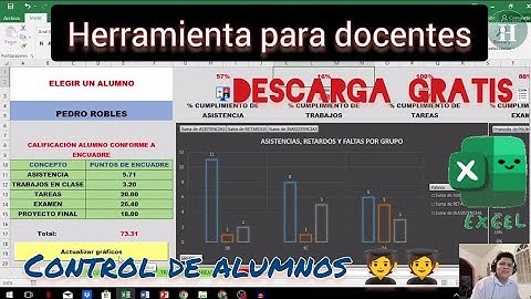 HERRAMIENTA PARA DOCENTES EN EXCEL - DASHBOARD -  CONTROL DE ALUMNOS 📊🏆