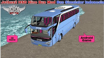 Jetbus2 SHD Hino Bus Mod for Bus Simulator Indonesia | Android game | 3D Game | Tour Mod | bus mods
