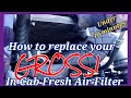 How to replace your gross in cab air filter in less than 10 minutes. Say goodbye to dirty air filter