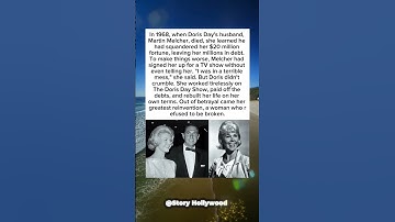 her husband wasted her $20 million, and signed her life away. Doris Day and Martin Melcher. #shorts