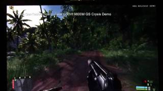 Asus G50Vt GeForce 9800M GS Crysis demo (720p video)
