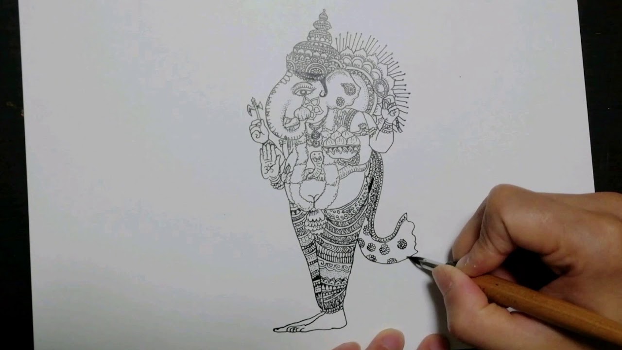 ドローイング動画『Ganapati』と『big tree』