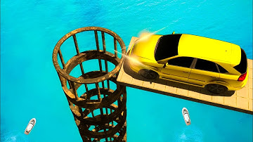 💥CAR JUMP😮THE MEGARAMP CHALLENGE 💥