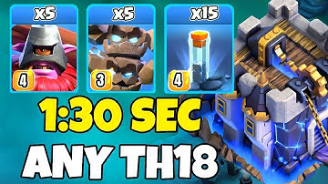Th18 Meteor Golem + Thrower + Totem Spell Attack Strategy | Th18 Attack Strategies (Clash of Clans)