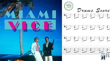 [A-071] 2 Flics À Miami (Miami Vice Initial Theme / Original Soundtrack) - Jan Hammer / Drums Score