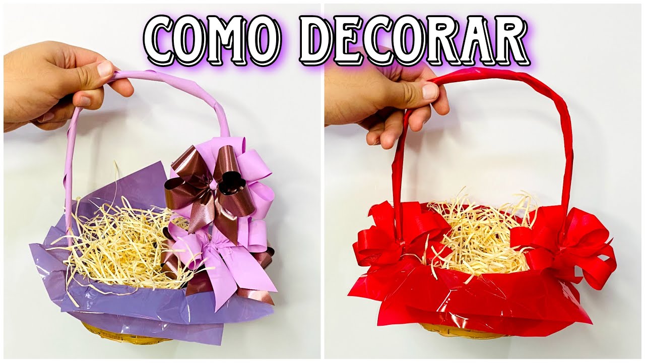 COMO DECORAR MINI CESTAS PARA PRESENTE