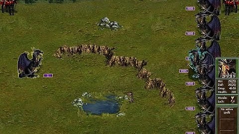 Heroes of Might and Magic 3 | The Impossible Fight 1xBlack Dragon vs 7x9999 Black Dragons (Gameplay)