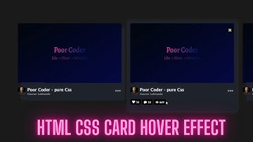 CSS Card Hover effect| HTML and CSS Animations
