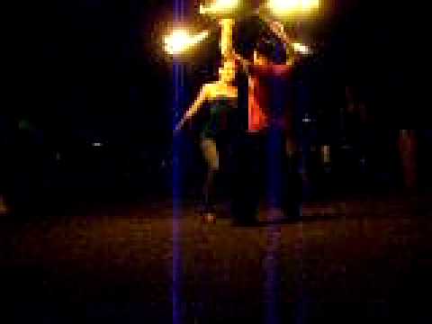 Fire Dancing at Sambada Show! Moes Alley 7/11/09