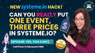 One Event, Three Prices - Systeme.io Calendar Hack