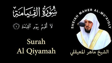 75 | Surah Al Qiyamah | سورة القيامة |  Sheikh Maher Al-Mu'aiqily | الشيخ ماهر المعيقلي | Chapter 75