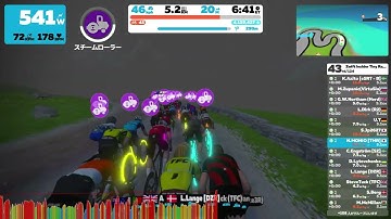 Zwift Insider Tiny Race (1 of 4) (B) on Volcano Flat Reverse (Z1) - goal sprint