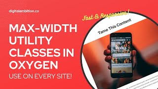 Add These Max-Width Utility Classes to Every Oxygen Site! Profile