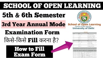 DU SOL 5th & 6th Semester Exam Form Fill 2023 | SOL 3rd Year Exam Form Fill | How to Fill Exam Form?