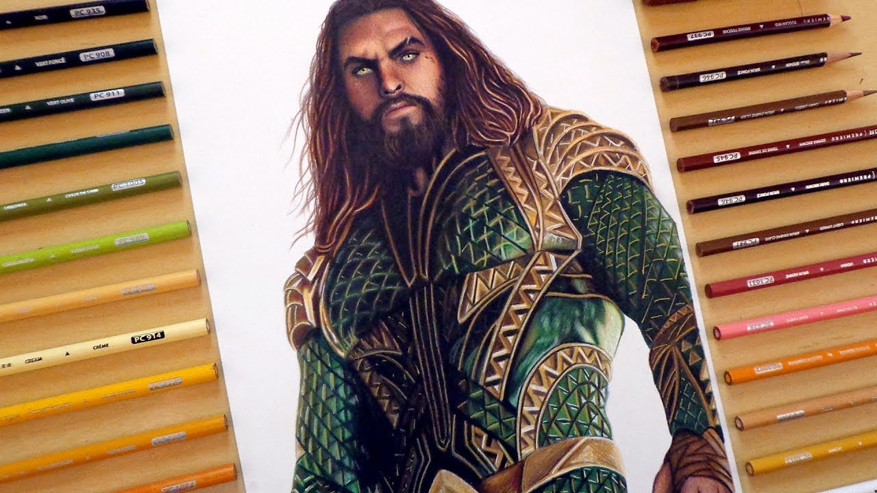 Speed Drawing: Aquaman  Justice League - YouTube