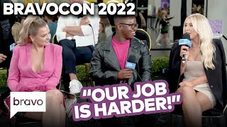 Whose Job Is Harder? The Below Deck Stews or Deckhands? | BravoCon 2022 | Bravo Profile