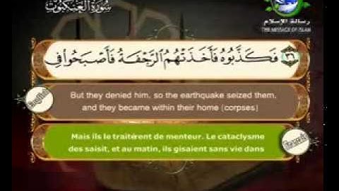 سورة العنكبوت مرتلة بصوت الشيخ سعد الغامدي مع ترجمة المعاني saad al ghamedi surat al ankabut