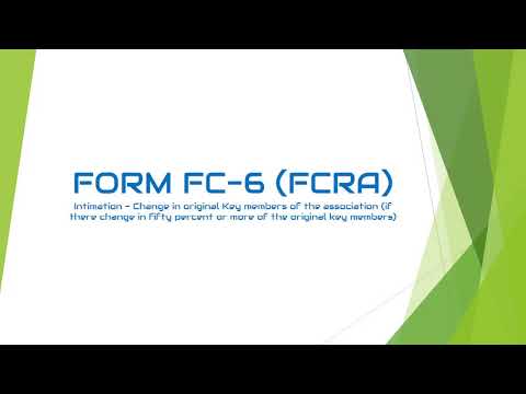 STEP IN FILING FORM FC 6 FCRA