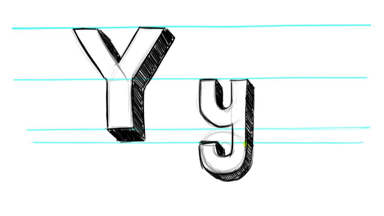 How To Draw 3d Letters Y Uppercase Y And Lowercase Y In 90 Seconds Youtube