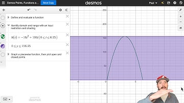 Desmos Demonstration with Shared Graph | Points, Functions and Shading