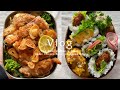 Garlic Chicken and Aglio olio | Rolled Onigiri | TKG | Iekei Ramen | Cooking Vlog
