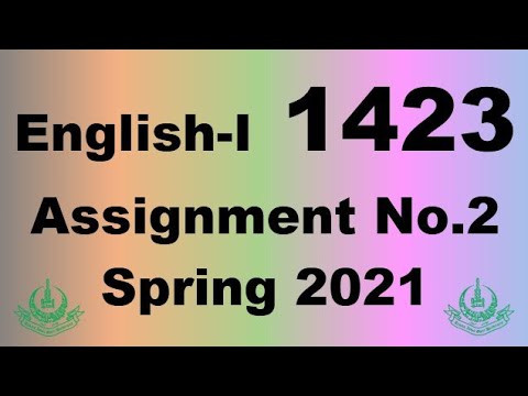 aiou 1423 solved assignment 2021