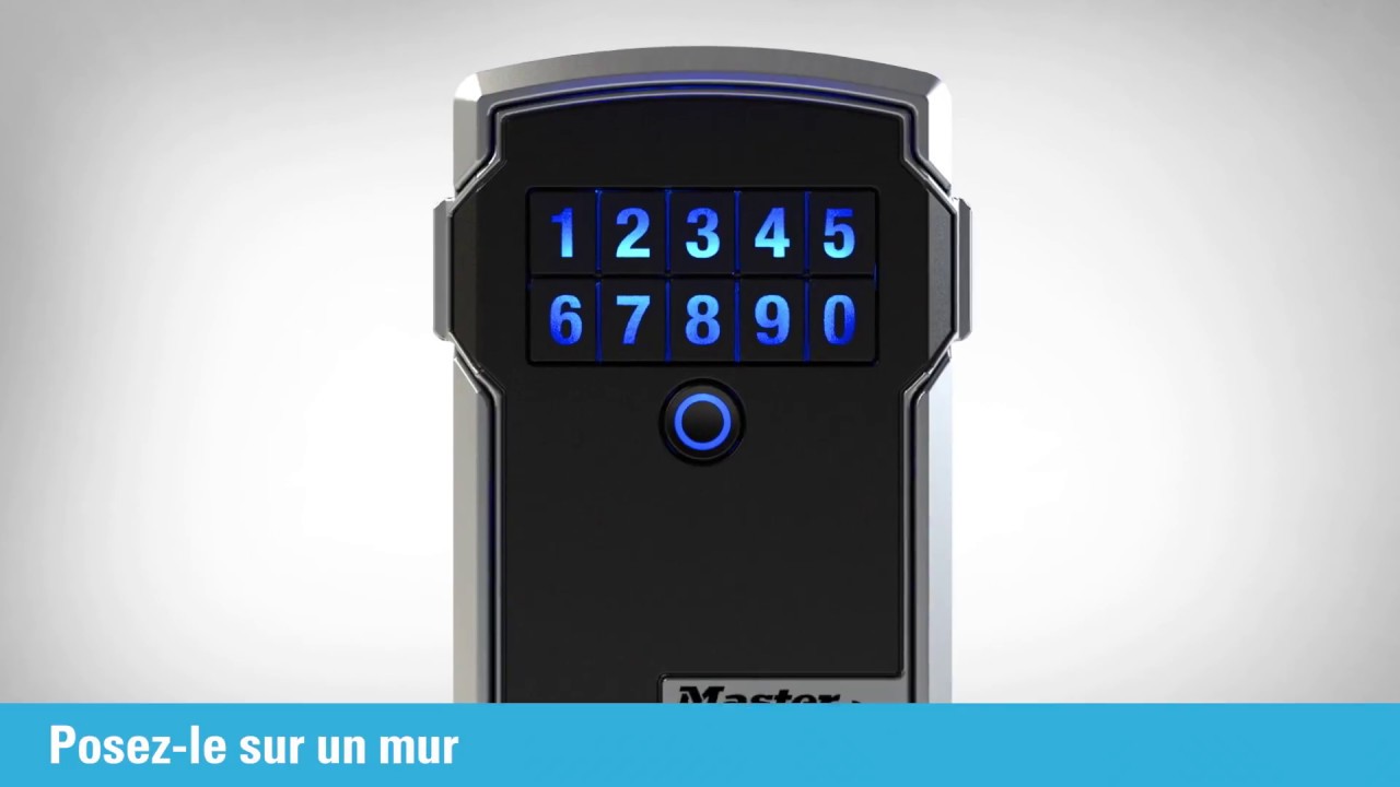 Master Lock Boite a clef connectée bluetooth, Fixation Murale