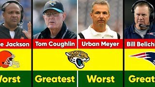 Every NFL Team’s GREATEST &amp; WORST Coaches of All Time