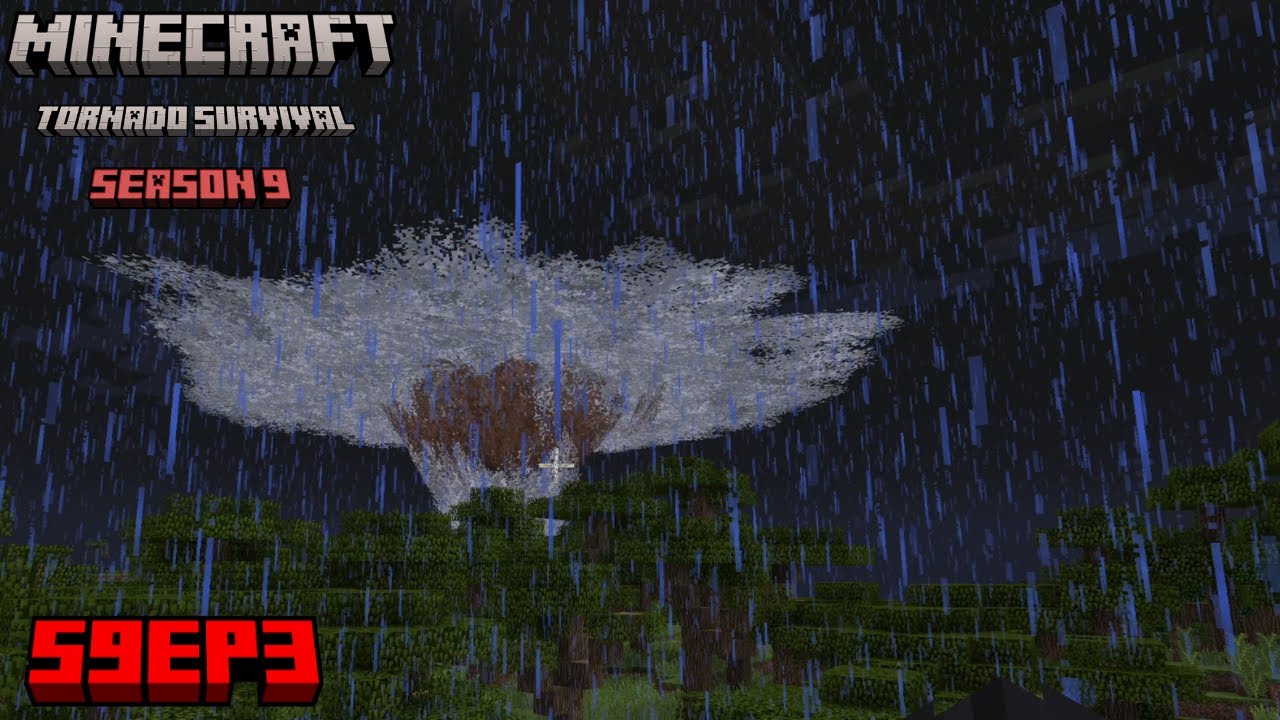 Caving & Close Call With A Tornado | Minecraft Tornado Survival Season 9 Episode 3