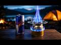 Turn 2 Red Bull Cans Into an INSANE Blue Flame Alcohol Stove | DIY Camping Burner