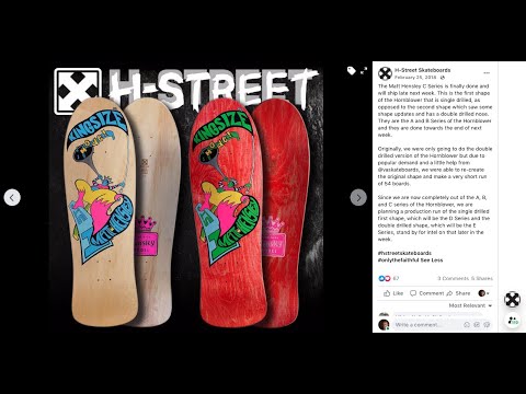 Rare H-Street Matt Hensley Kingsize Hornblower, Limited Original