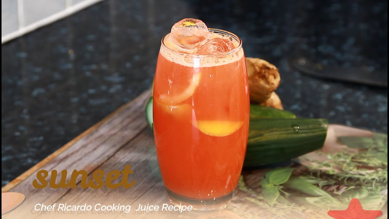 Sunday EVENING SUNSET DRINK RECIPE | Caribbean Twist | Recipe By Chef Ricardo Cooking Shows !