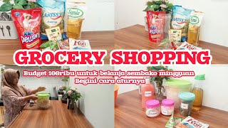 BUDGET 100 RIBU UNTUK BELANJA SEMBAKO MINGGUAN, BEGINI CARA ATURNYA‼️| GROCERY SHOPPING