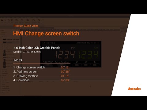 Autonics Tutorial : HMI Change Screen Switch