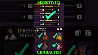 free fire gaming short video Sahi SENSITIVITY ✅ Sahi character ✅  #sensitivity #character
