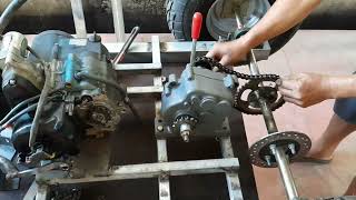 go kart reverse gearbox installation