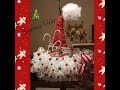 Dollar tree Santa hat wreath