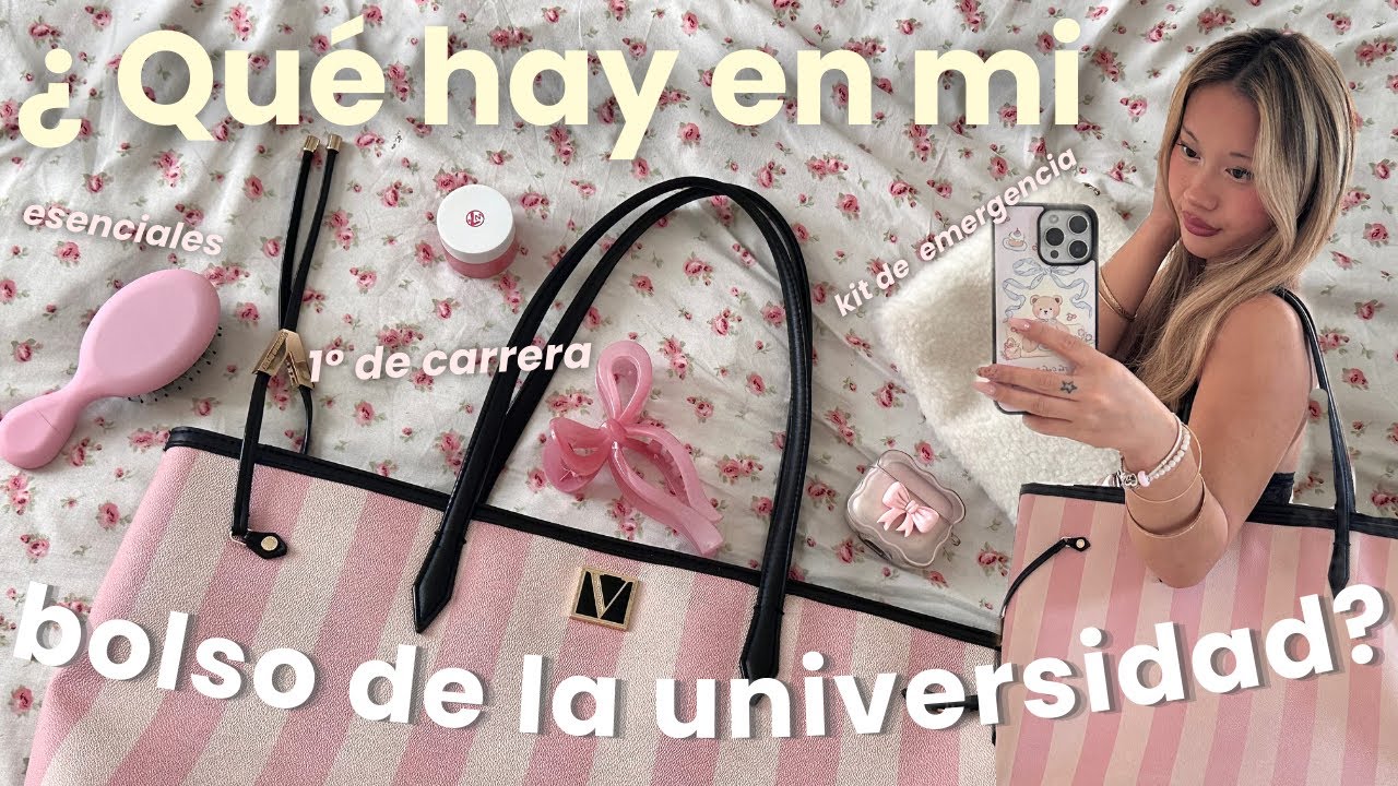 ¿ qué hay en mi bolso de la universidad ? ⭐️👜🎀  (kit de emergencia, mis esenciales... )