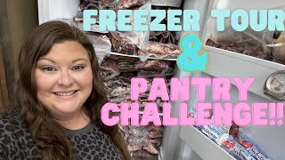 Pantry Challenge & Freezer Tour! | Homestead Meals | Dinner Ideas