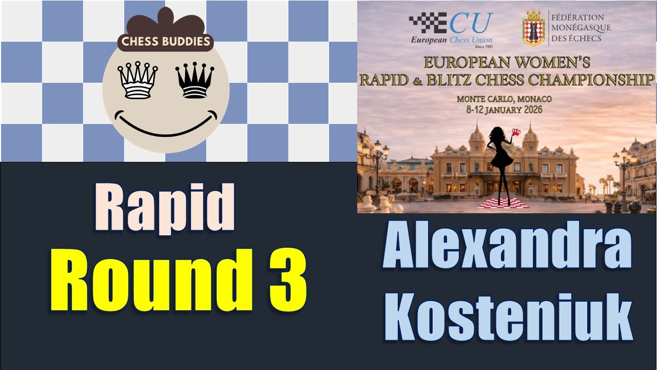 Teodora Injac vs Alexandra Kosteniuk || European Women's Rapid Chess ...