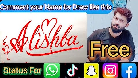 Alishba Name Signature Calligraphy Status | How to Cursive write with cut Marker #alishba